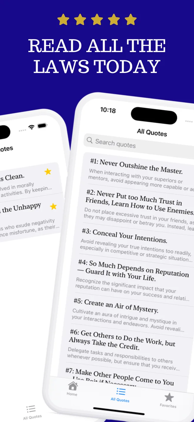 Laws of Power app screenshot 2